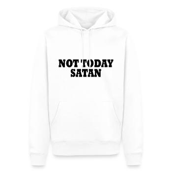 Not today satan - Männer Premium Bio Hoodie - Weiß - Vorne - Nico (187cm)