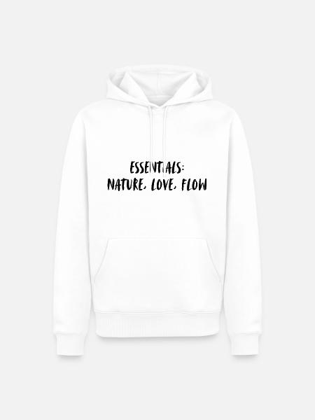 Essentials: nature, love, flow. - Männer Premium Bio Hoodie - Weiß