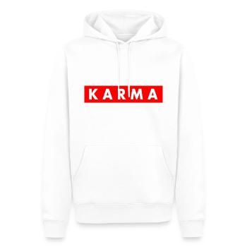 Karma - Sweat à capuche Premium bio Homme - blanc - Devant - Nico (187cm)