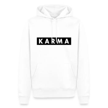 Karma - Sweat à capuche Premium bio Homme - blanc - Devant - Nico (187cm)