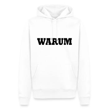 Warum - Männer Premium Bio Hoodie - Weiß - Vorne - Nico (187cm)