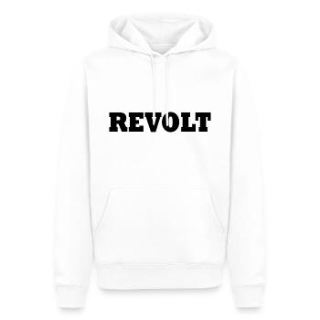 Revolt - Sweat à capuche Premium bio Homme - blanc - Devant - Nico (187cm)