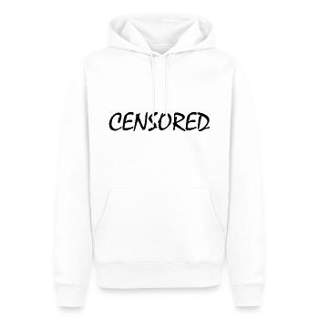 censored - Men’s Premium Organic Hoodie - white - Front - Nico (187cm)
