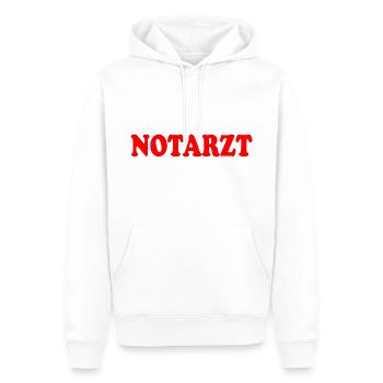 Notarzt - Männer Premium Bio Hoodie - Weiß - Vorne - Nico (187cm)
