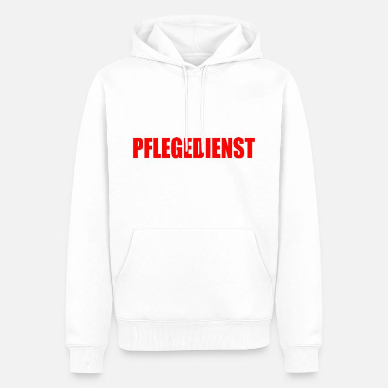 pflegedienst - Männer Premium Bio Hoodie - Weiß