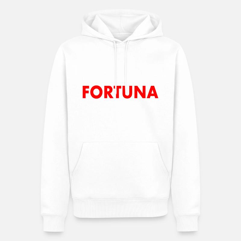 Fortuna - Sweat à capuche Premium bio Homme - blanc