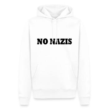 Pas de nazis - Sweat à capuche Premium bio Homme - blanc - Devant - Nico (187cm)