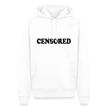 censored - Men’s Premium Organic Hoodie - white - Front - Nico (187cm)