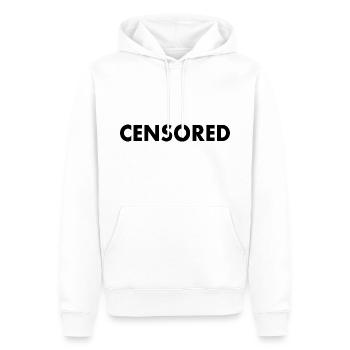 censored - Men’s Premium Organic Hoodie - white - Front - Nico (187cm)