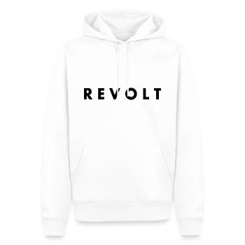 Revolt - Sweat à capuche Premium bio Homme - blanc - Devant - Nico (187cm)