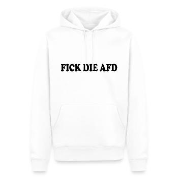 Fick die afd - Männer Premium Bio Hoodie - Weiß - Vorne - Nico (187cm)