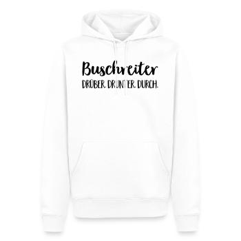 Buschreiter - Männer Premium Bio Hoodie - Weiß - Vorne - Nico (187cm)