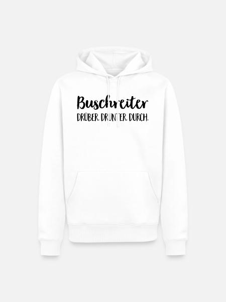 Buschreiter - Männer Premium Bio Hoodie - Weiß
