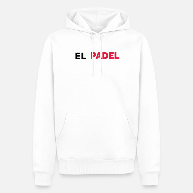 EL Paddel - Männer Premium Bio Hoodie - Weiß