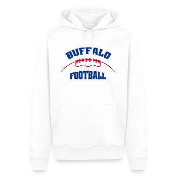 Buffalo Football - Sweat à capuche Premium bio Homme - blanc - Devant - Nico (187cm)