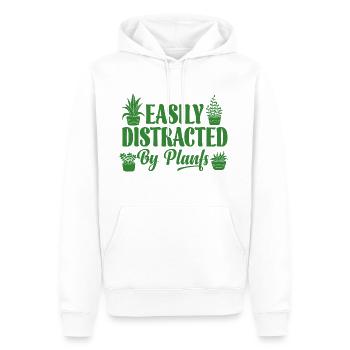 Easily Distracted By Plants - Men’s Premium Organic Hoodie - white - Front - Nico (187cm)