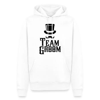 Team Groom Top Hat & Schnurrbart Herren Junggesellenabschied - Männer Premium Bio Hoodie - Weiß - Vorne - Nico (187cm)
