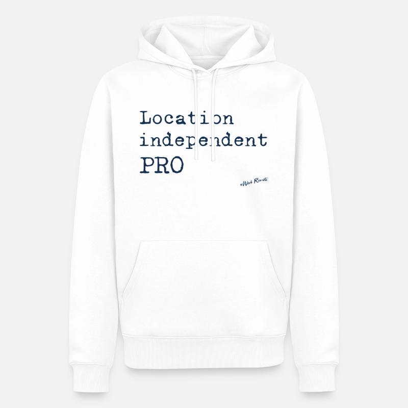 Indépendant de l’emplacement PRO - Sweat à capuche Premium bio Homme - blanc
