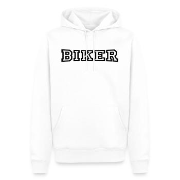 Biker - Sweat à capuche Premium bio Homme - blanc - Devant - Nico (187cm)