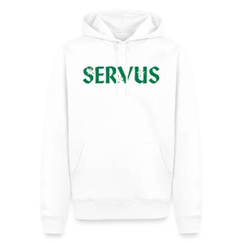 Servus - Männer Premium Bio Hoodie - Weiß - Vorne - Nico (187cm)