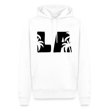 LA Palms Los Angeles - Männer Premium Bio Hoodie - Weiß - Vorne - Nico (187cm)