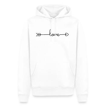 Pfeil Liebe Love Herz Herzpfeil - Männer Premium Bio Hoodie - Weiß - Vorne - Nico (187cm)