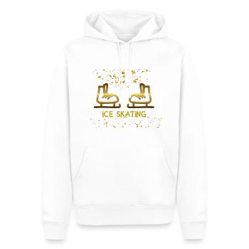 Skating - Sweat à capuche Premium bio Homme - blanc - Devant - Nico (187cm)
