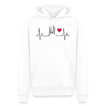 Barcelona - Sweat à capuche Premium bio Homme - blanc - Devant - Nico (187cm)