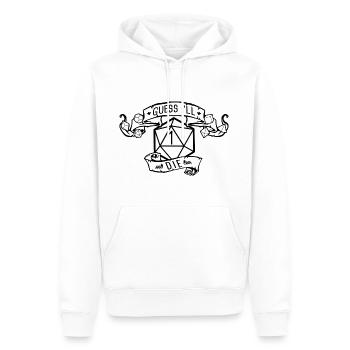RPG-SPIEL Ich schätze, ich werde sterben - Männer Premium Bio Hoodie - Weiß - Vorne - Nico (187cm)