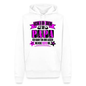 Ich bin der starke Papa - Männer Premium Bio Hoodie - Weiß - Vorne - Nico (187cm)