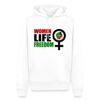 Women life freedom - Sweat à capuche Premium bio Homme - blanc - Devant - Nico (187cm)