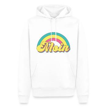 Moin - Männer Premium Bio Hoodie - Weiß - Vorne - Nico (187cm)