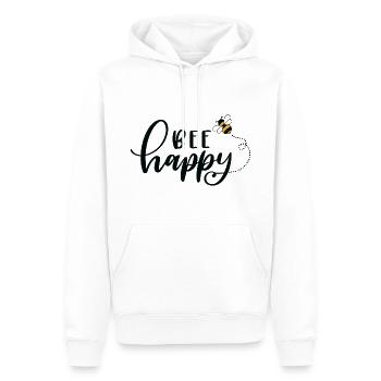 Bee Happy - Funny Bee - Men’s Premium Organic Hoodie - white - Front - Nico (187cm)