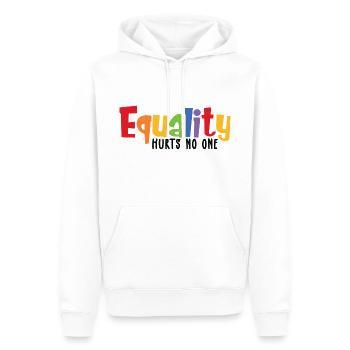 Equality Hurts No One - Männer Premium Bio Hoodie - Weiß - Vorne - Nico (187cm)