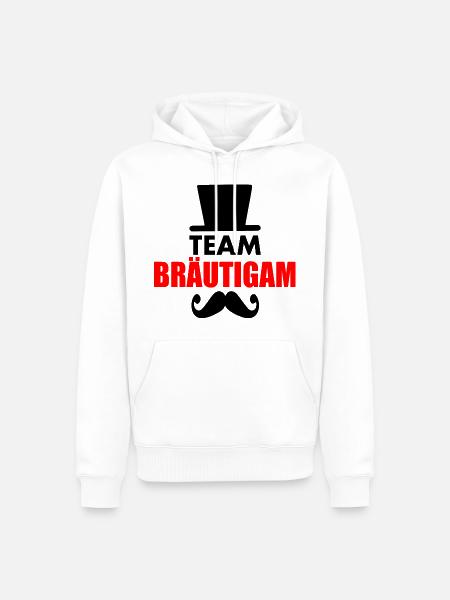 Team bräutigam - Männer Premium Bio Hoodie - Weiß