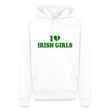 I love irish girls - Männer Premium Bio Hoodie - Weiß - Vorne - Nico (187cm)