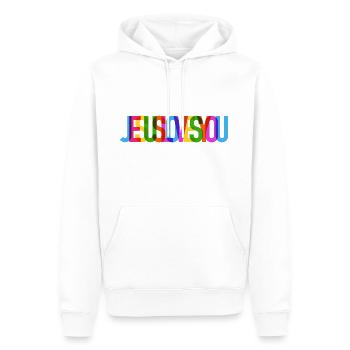 Jesus Christus von Nazareth Glaube Bibel Jesus - Männer Premium Bio Hoodie - Weiß - Vorne - Nico (187cm)