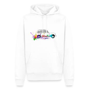 4L couleurs trophyste - Sweat à capuche Premium bio Homme - blanc - Devant - Nico (187cm)