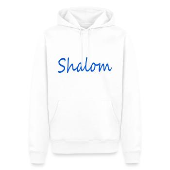 Shalom - Männer Premium Bio Hoodie - Weiß - Vorne - Nico (187cm)