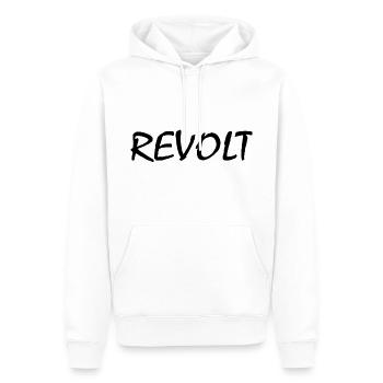 Revolt - Männer Premium Bio Hoodie - Weiß - Vorne - Nico (187cm)