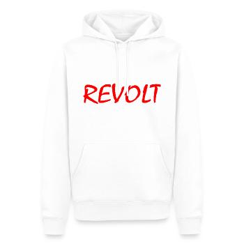 Revolt - Sweat à capuche Premium bio Homme - blanc - Devant - Nico (187cm)