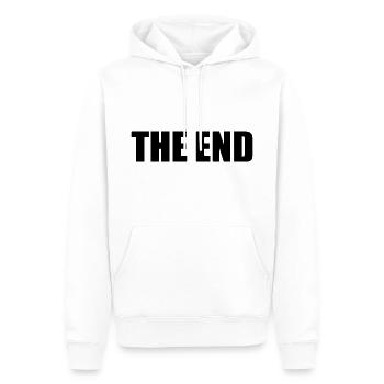 The end - Männer Premium Bio Hoodie - Weiß - Vorne - Nico (187cm)