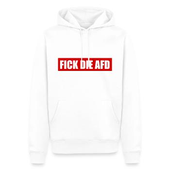 Fick die afd - Männer Premium Bio Hoodie - Weiß - Vorne - Nico (187cm)