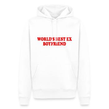 world's best ex boyfriend - Sweat à capuche Premium bio Homme - blanc - Devant - Nico (187cm)