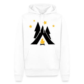 Zelt - Männer Premium Bio Hoodie - Weiß - Vorne - Nico (187cm)