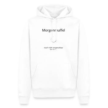 Morgenmuffel - Männer Premium Bio Hoodie - Weiß - Vorne - Nico (187cm)
