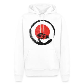 Buddhism Spiritual - Buddha Zen Enso Circle - Männer Premium Bio Hoodie - Weiß - Vorne - Nico (187cm)