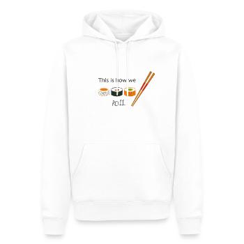 Sushi - Sweat à capuche Premium bio Homme - blanc - Devant - Nico (187cm)