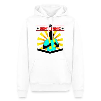 Don't forget Towel Day on May 25th! - Men’s Premium Organic Hoodie - white - Front - Nico (187cm)