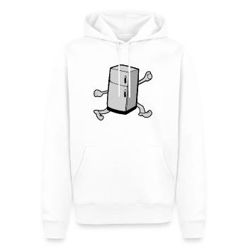Cadeau de réfrigérateur en cours d'exécution drôle - Sweat à capuche Premium bio Homme - blanc - Devant - Nico (187cm)